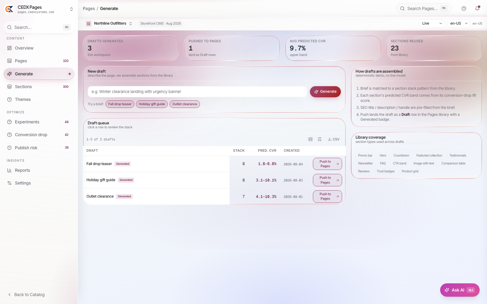 Drafts assembled from your own library