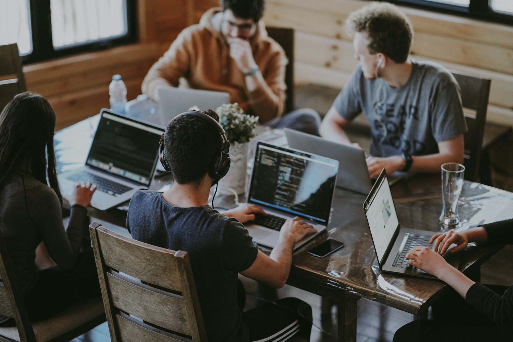 People working together in an enterprise workplace